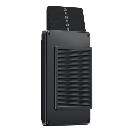 Front of Uniqtouch Card Wallet, Dark Grey Color