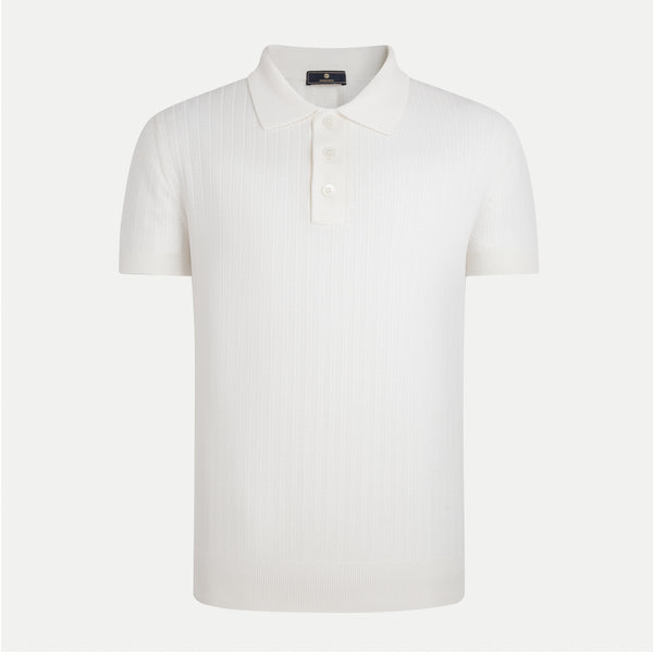 Chevron Knit Polo Shirt