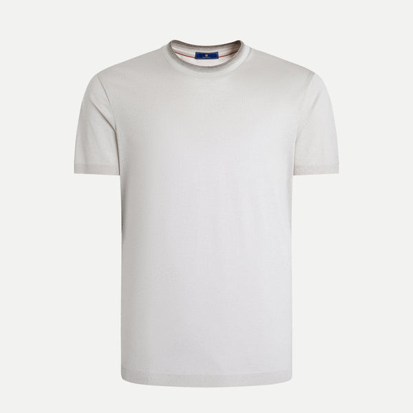 Ribbed Lycra Collar T-Shirt